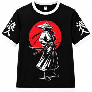Kids Ronin Warrior Printed Ringer T-Shirt