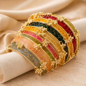 Royal Multicolor Charm Bangle Set
