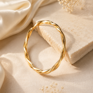 Twisted Gold Elegance Bracelet